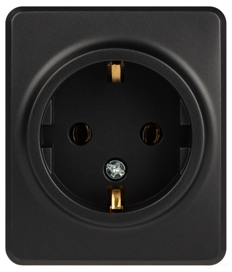 Розетка ЭРА Эксперт 11-2203-05 2P+E Schuko IP20 16A-250В ОУ антрацит
