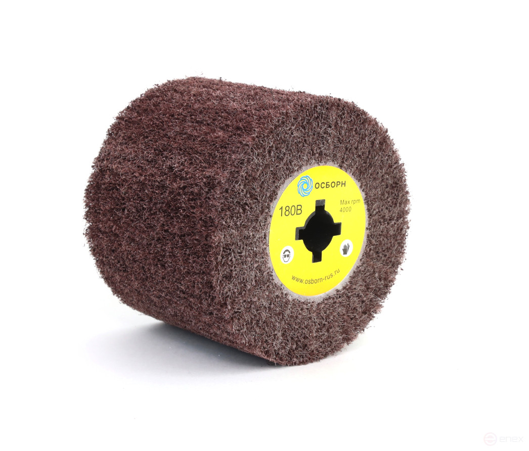 Валик Д120*100*19, нетканый материал с абразивом LP-180R по дереву для щеточных шлиф машин (6-062)