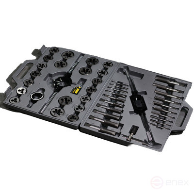 Набор метчиков и плашек М6-М24 в пласт. кейсе (45 предметов)