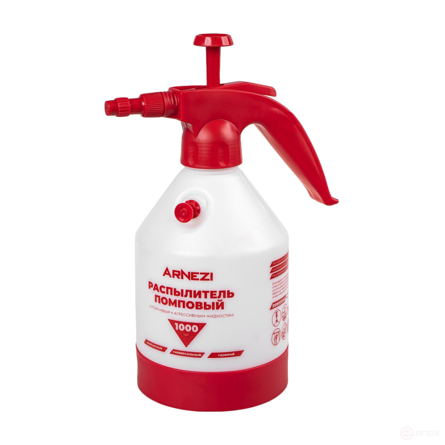 Распылитель (опрыскиватель) помповый 1л устойчивый к агрессивным жидкостям ARNEZI R9900006