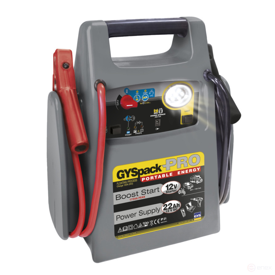 GYSPACK PRO Self-contained starter, internal battery 22Ah 12V