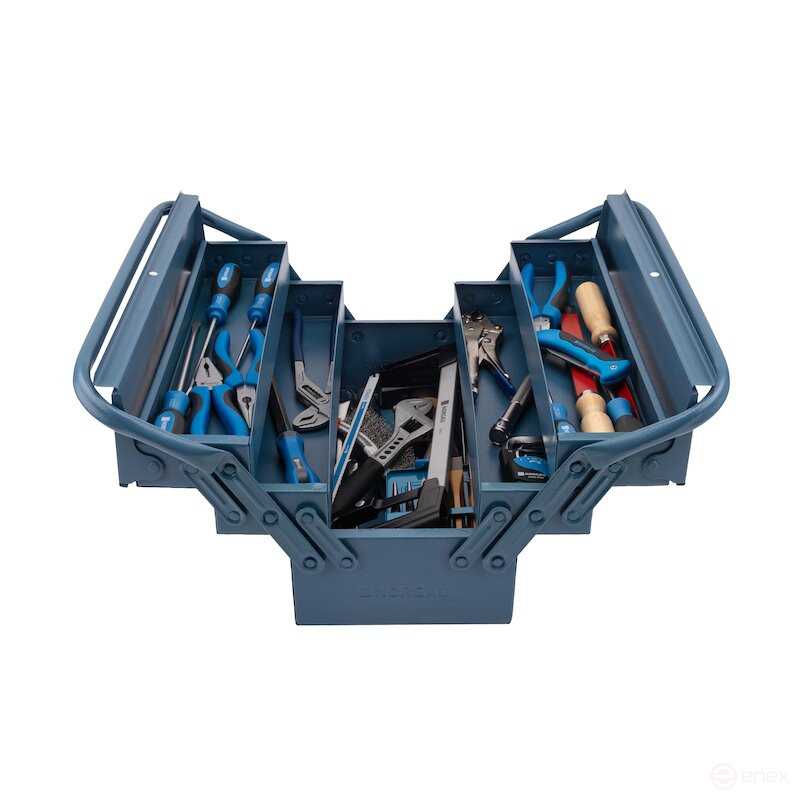 Set of NORGAU Industrial locksmith tools in a metal box, 51 items, N2001