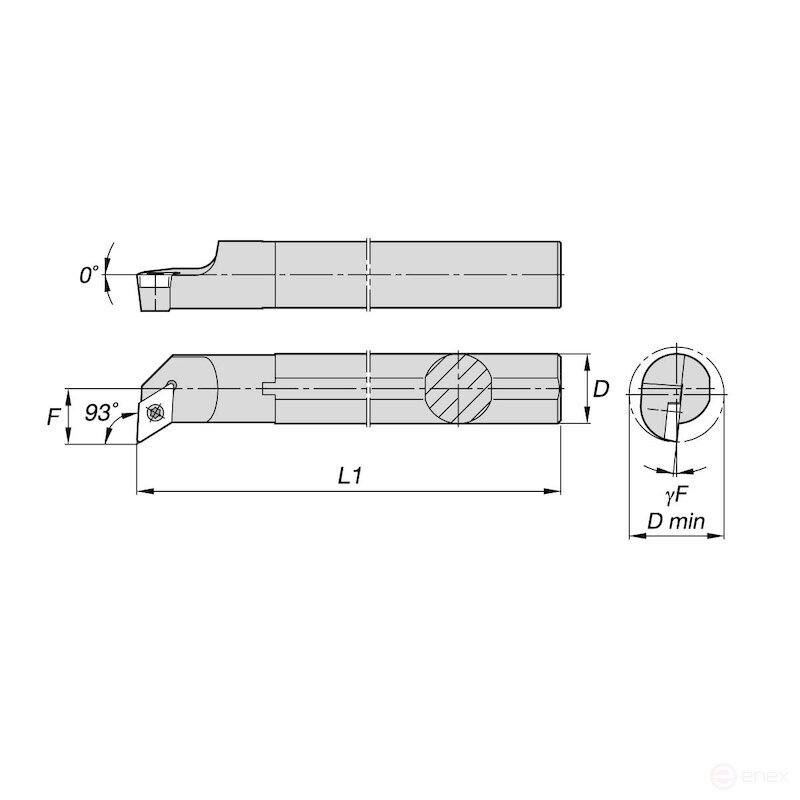 Turning holder NORGAU Industrial boring, right S16Q-SDUCR07
