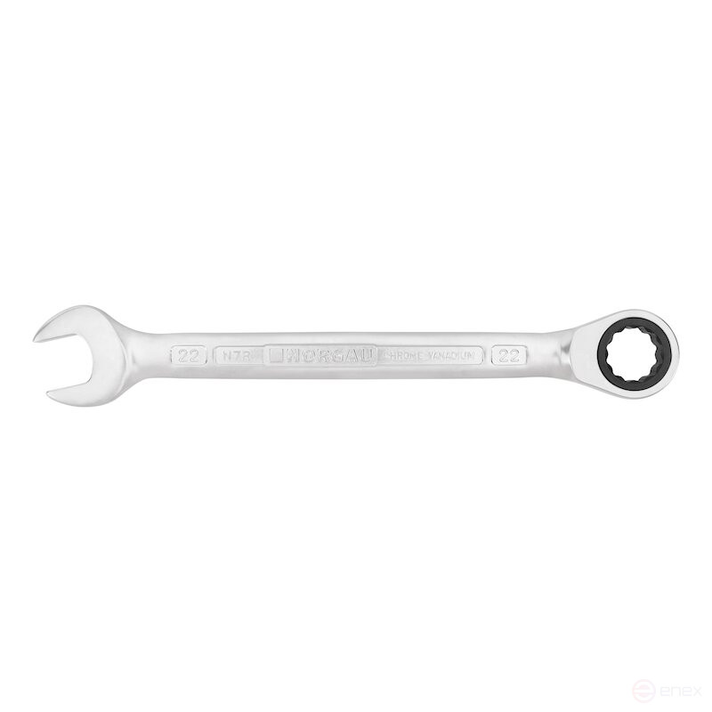 Ключ гаечный комбинированный NORGAU Industrial с трещоткой 22 мм, N7R-22