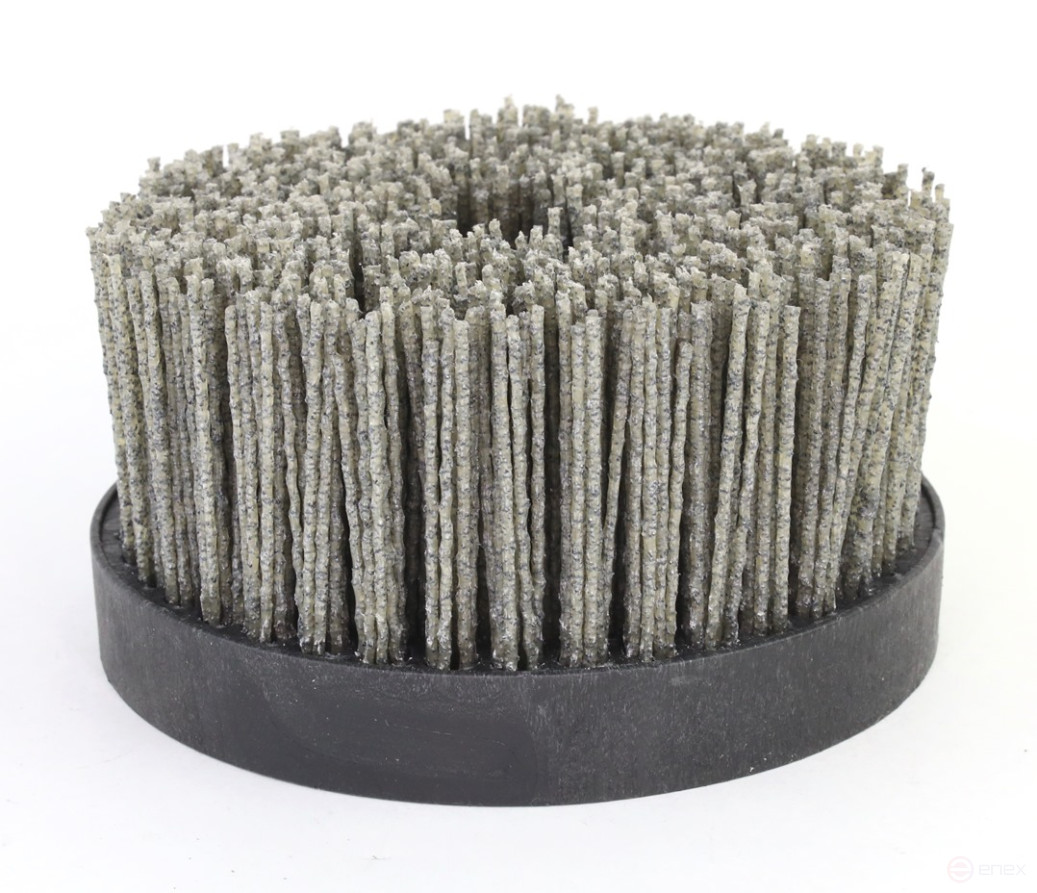 Щетка чашечная Д140*M14, ворс полимер-абразив P60 по дереву для УПМ УШМ (болгарка) (3-102)