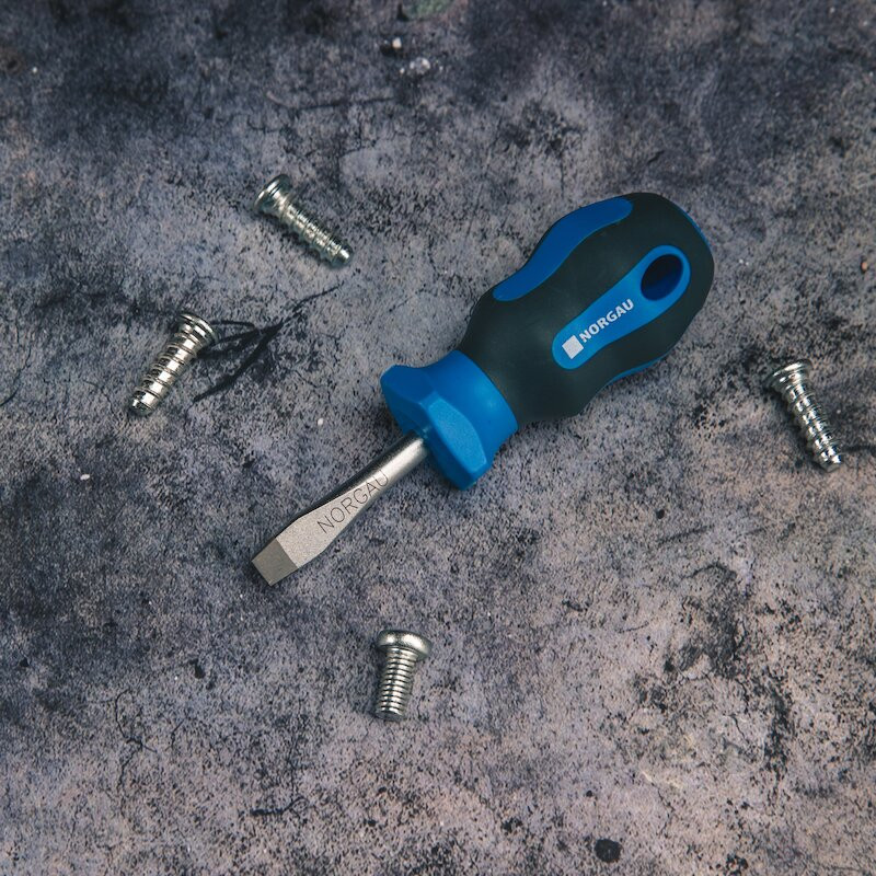 Slotted screwdriver NORGAU Industrial short 6.5 x 38 mm, N152