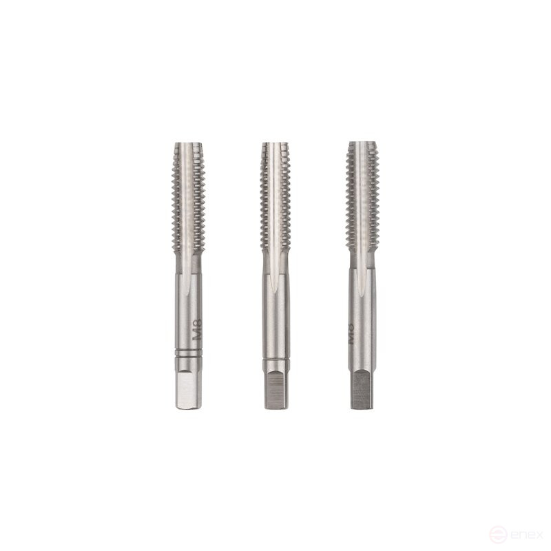 Комплект ручных метчиков NORGAU Industrial M8, HSS-E, 3 предмета