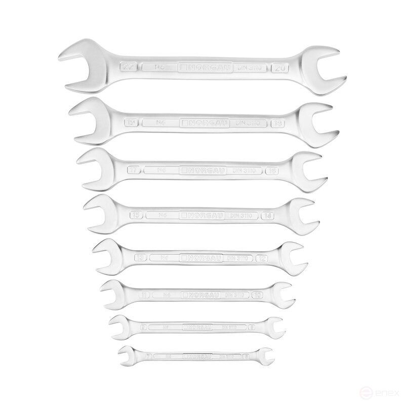 Набор рожковых двусторонних ключей NORGAU Industrial NBS6-008, 8 предметов