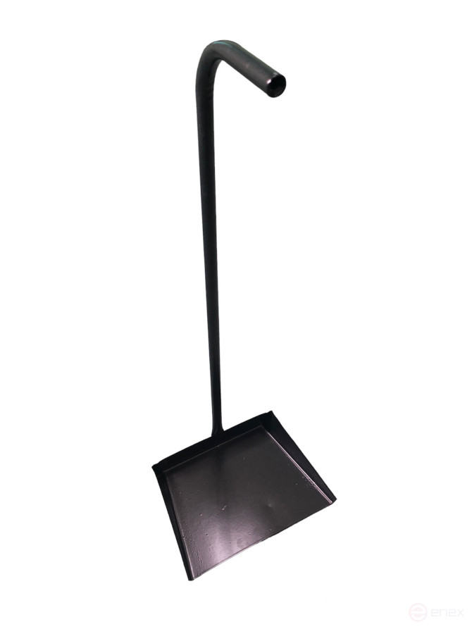 Совок металлический для мусора 270 х 250 х 1 с изогнутой ручкой (порошковая окраска)