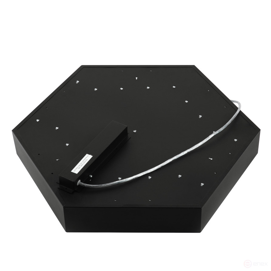 Светильник LED ЭРА Geometria SPO-122-B-40K-066 Hexagon 66Вт 4000К 5300Лм IP40 800*800*80 черный подвесной