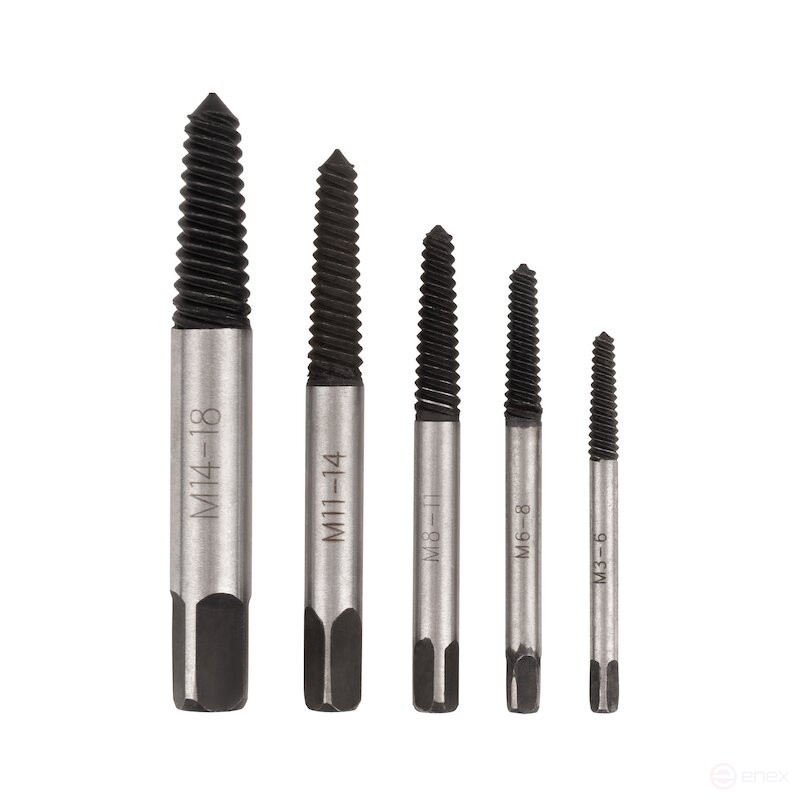 Set of extractors NORGAU Industrial M3-M18, 5 items