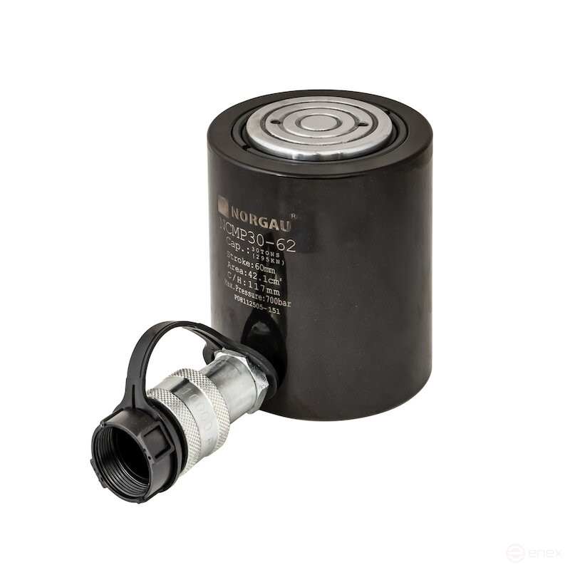 Hydraulic cylinder NORGAU Industrial low profile single-acting 90 t, NCMP90-57