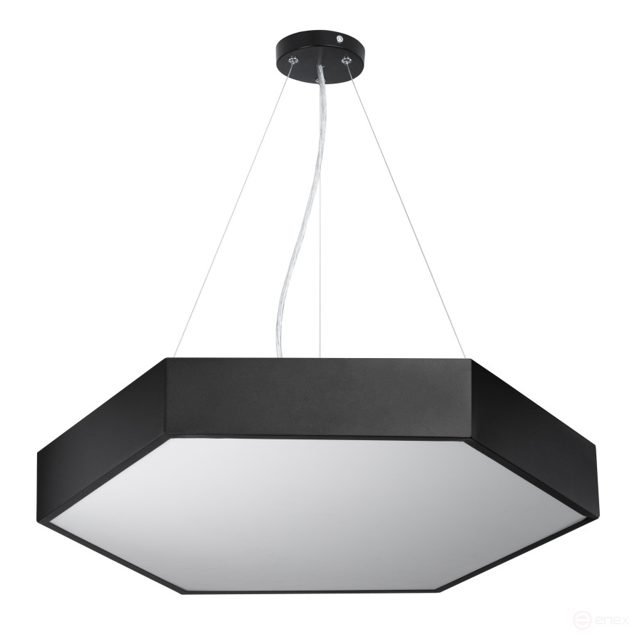 Светильник LED ЭРА Geometria SPO-122-B-40K-066 Hexagon 66Вт 4000К 5300Лм IP40 800*800*80 черный подвесной