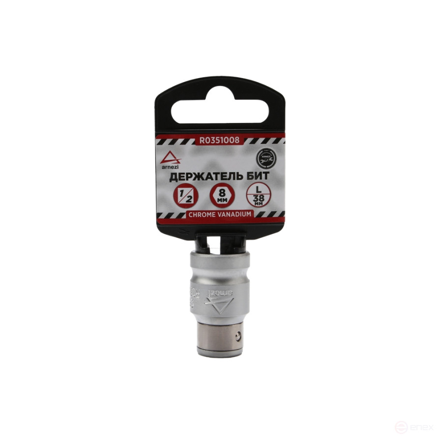 Держатель бит 8 мм 1/2"(F) L=38 мм, ARNEZI R0351008