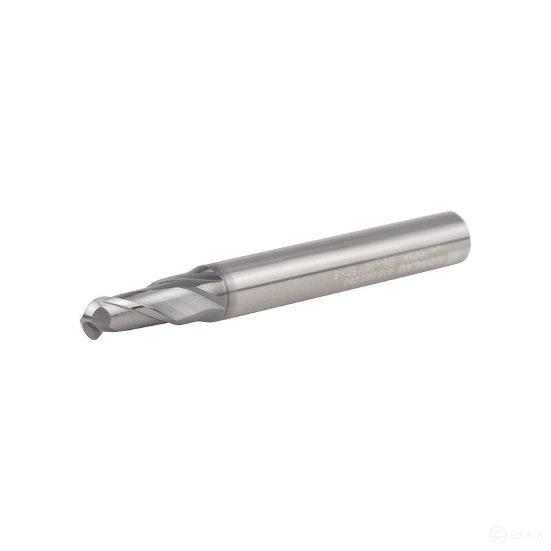 End mill NORGAU Industrial spherical 5 mm, Z2, VHM/AlCrSiN