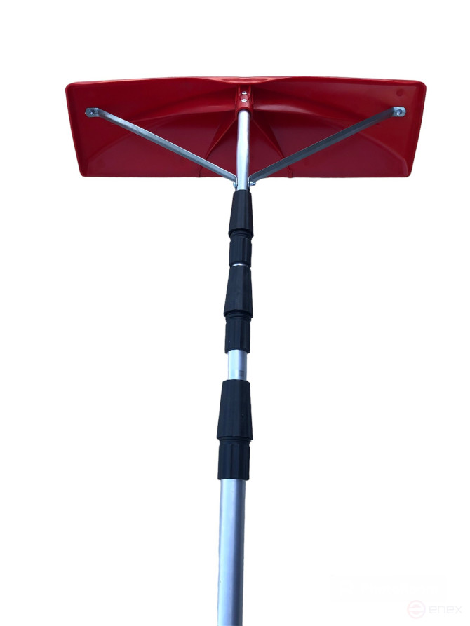 Snow scraper from roofs "BERKUT" telescopic handle plastic nozzle 610*170mm 1450-3015mm