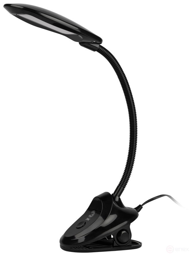 Настольный светильник ЭРА NLED-478-8W-BK светодиодный на прищепке черный