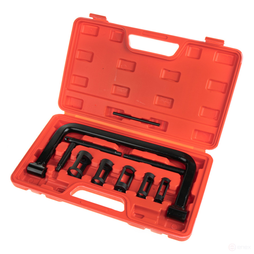 Рассухариватель клапанов универсальный, струбцина, 9пр. в кейсе ARNEZI R7720015