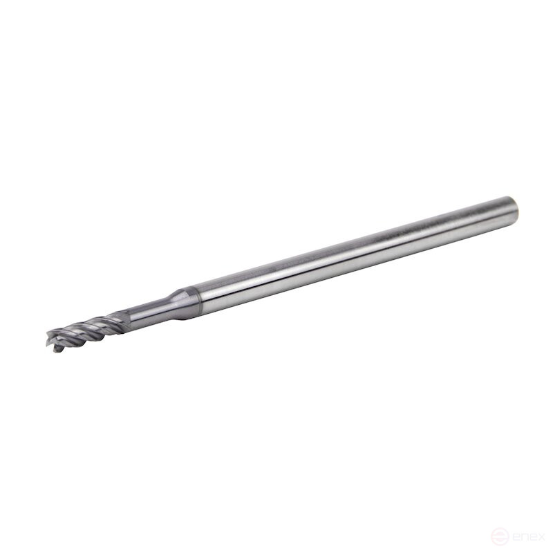 Carbide end mill NORGAU Industrial elongated 3 mm, Z4, VHM/AlCrSiN