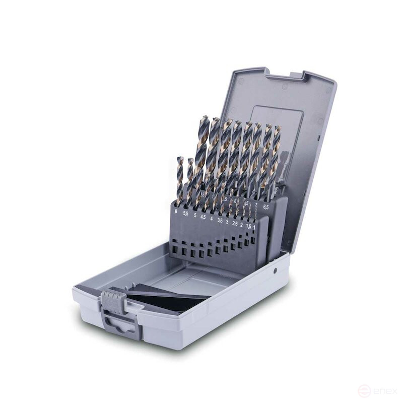 NORGAU Industrial metal drill set 1-10 mm, HSS, 19 pieces