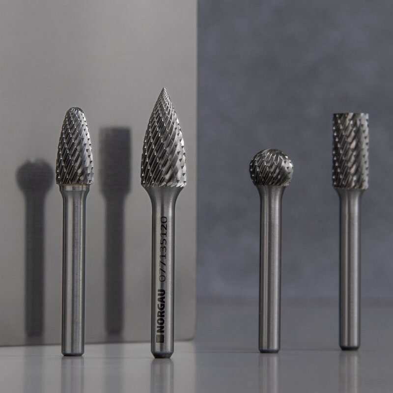 Набор борфрез твердосплавных NORGAU Industrial режущие головки 10-12 мм, DCM, 10 предметов