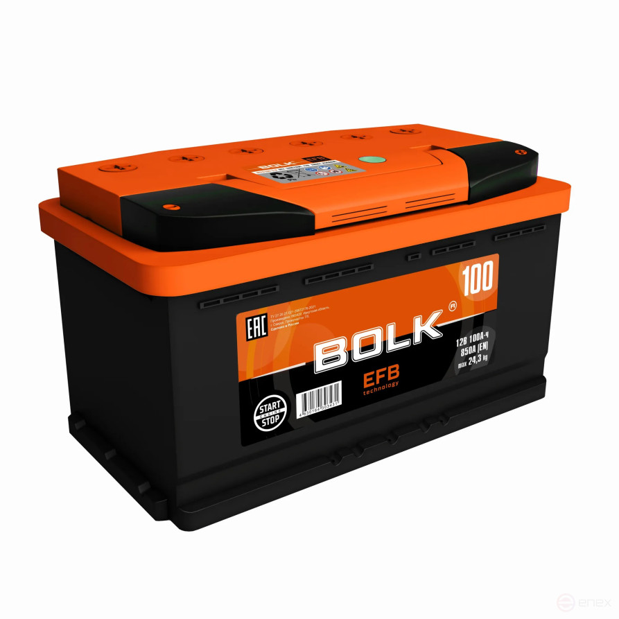 Аккумулятор BOLK EFB Stop&Go 100 А/ч обратный R+ 353x175x190 L5 EN 850 А