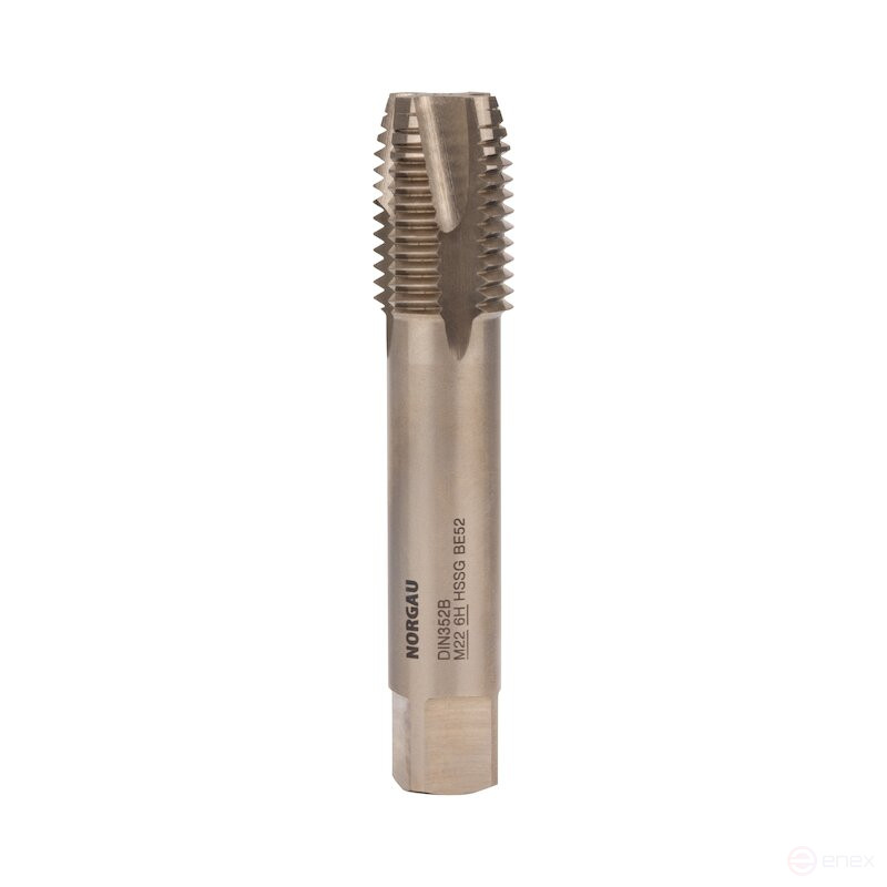 Метчик машинно-ручной NORGAU Industrial для сквозных отверстий M22, форма B, HSS