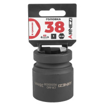 Головка ударная 1"DR 6-гр. 38 мм Cr-Mo, на холдере ARNEZI R0500038