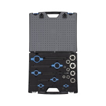 Set of hand taps and dies NORGAU Industrial UNC 1/4-1" HSS, 46 pieces