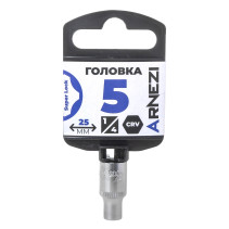 Головка 1/4" Super Lock 5 мм L=25 мм, на холдере Arnezi R0020005