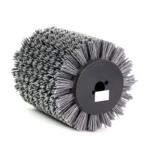 Щетка Д100*100*19,5+4 паза ворс полимер-абразив P120 по дереву для щеточных шлиф машин с валом Д19+4 (1-203)