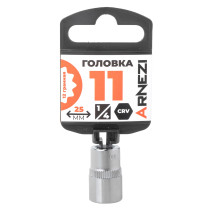 Головка 1/4" 12-и гр. 11 мм L=25 мм, на холдере Arnezi R0010011