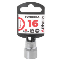 Головка 3/8" 6-и гр. 16мм, L=28 мм на холдере Arnezi R0200016