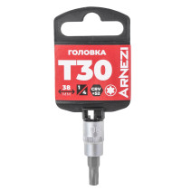 Головка 1/4" со вставкой TORX Security T30 L=38, на холдере Arnezi R0004630