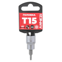 Головка 3/8" со вставкой TORX Security T15, L=48 мм на холдере Arnezi R0204715
