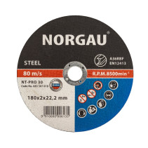 Круг отрезной NORGAU Industrial по стали NT-PRO 30, 180х2х22.2 мм