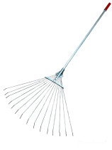 Galvanized 15-tooth fan wire rake on Aluminum handle with lock No. 2 (500mm)