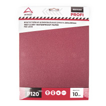 Waterproof sandpaper 230x280 mm P120 Profi (10 pcs) ARNEZI R8011009
