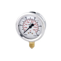 Манометр гидравлический NORGAU Industrial 100 мм, 1/4", 700 бар