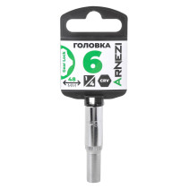 Головка 1/4" Gear Lock 6 мм L=48 мм удлиненная, на холдере Arnezi R0030106