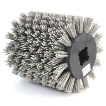 Щетка Д100*100*19,5+4 паза ворс полимер-абразив P60 по дереву для щеточных шлиф машин с валом Д19+4 (1-201)