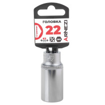 Головка 3/8" 6-и гр. 22мм удлиненная, L=63 мм на холдере Arnezi R0200122