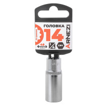Головка 1/4" 12-и гр. 14 мм L=48 мм удлиненная, на холдере Arnezi R0010114