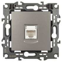Розетка ЭРА Серия 12 12-3107-16 информационная RJ45 титан