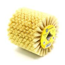 Brush roller D100*100*19, Tampico fiber pile on wood for brush cutting machines with shaft D19+4 (6-080)