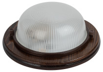 Светильник ЭРА НБО 03-60-021 Кантри дерево/стекло IP54 E27 max 60Вт D220 круг орех