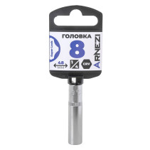 Головка 1/4" Super Lock 8 мм L=48 мм удлиненная, на холдере Arnezi R0020108