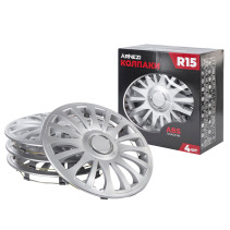 Колпаки R15 Sapphire 4шт (серебристые) ABS-пластик ARNEZI A0702034