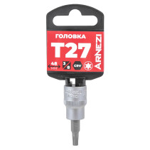 Головка 3/8" со вставкой TORX T27, L=48 мм на холдере Arnezi R0204427