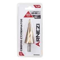 Step drill bit 4-32mm, HSS, triangular shank Arnezi R5209003